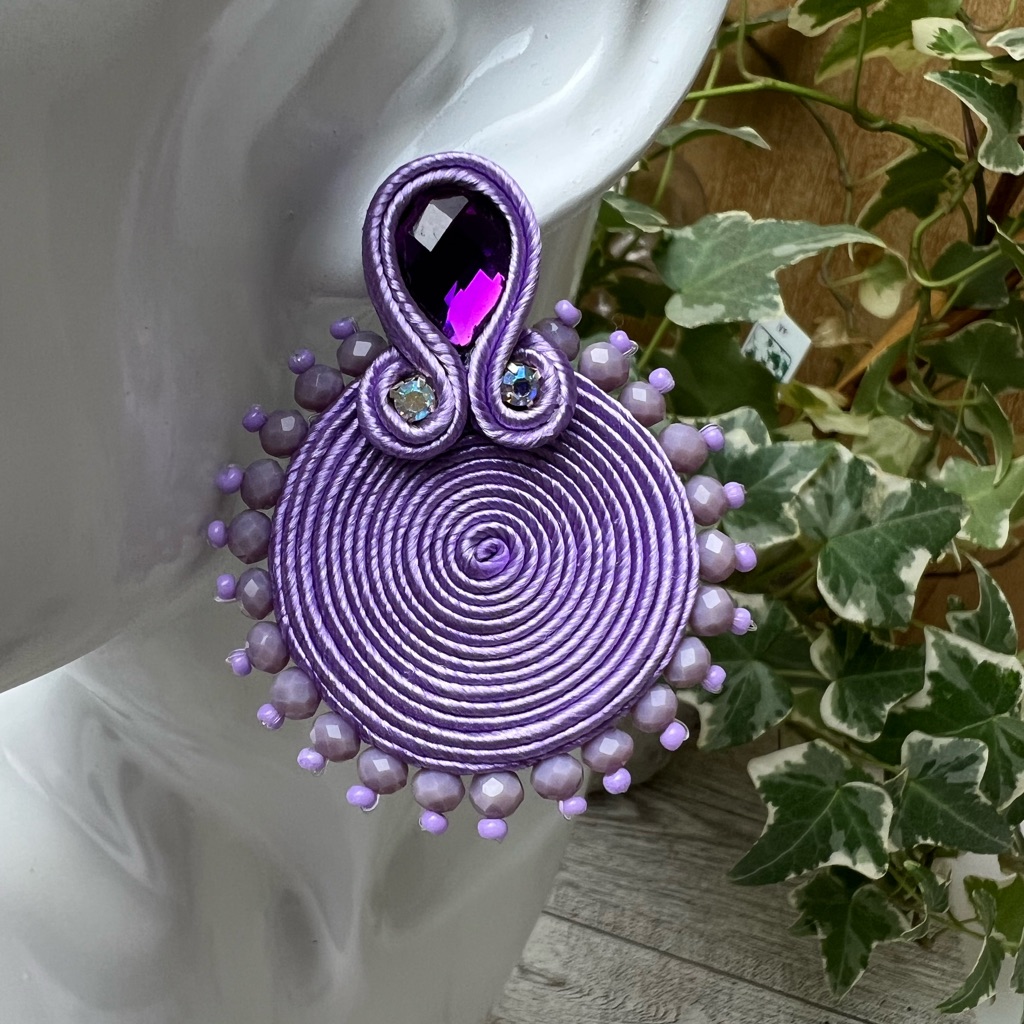 Light Purple Elegant Glam Earrings - Evening Stylish Earrings - Trendy Earrings